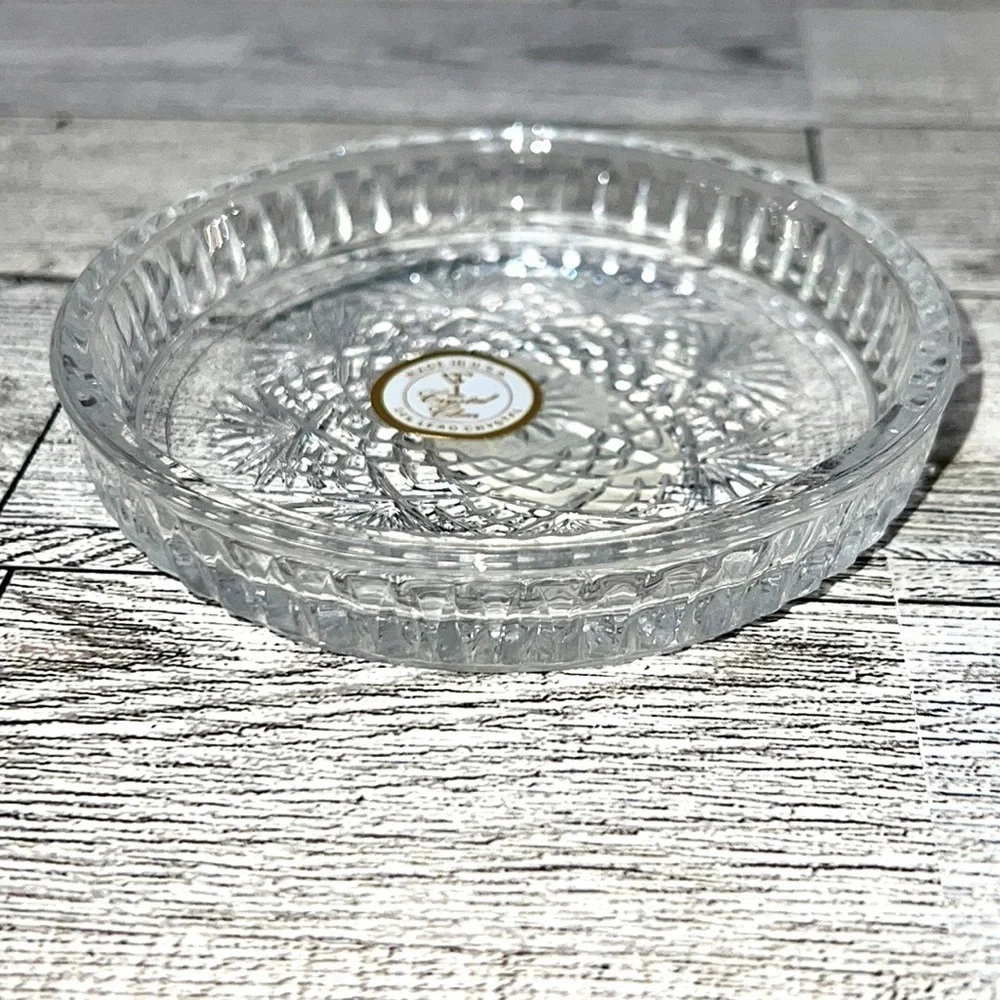 Vintage Essex Lead Crystal Coaster Set of 3